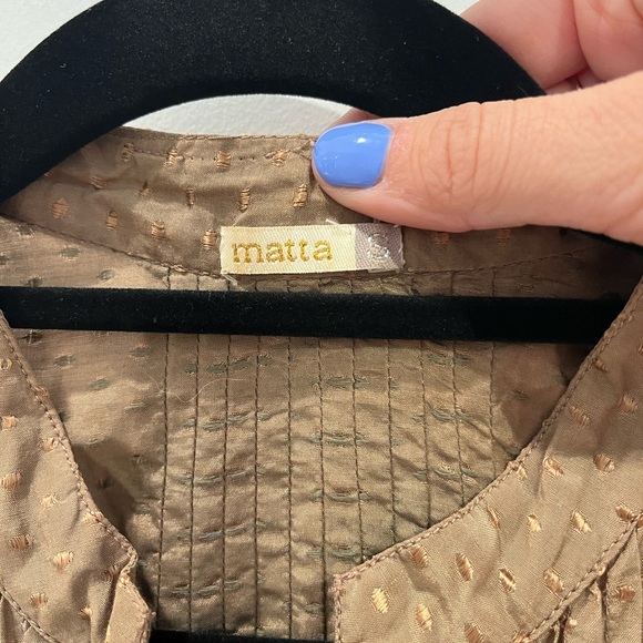 MATTA 100% Silk Boho Top - Picture 4 of 6